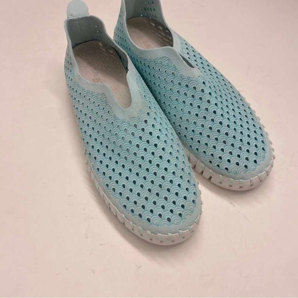 Ilse Jacobsen Tulip Slip On Sneaker Tan Shoe sapphire blue Flat 39 US 8.5-9